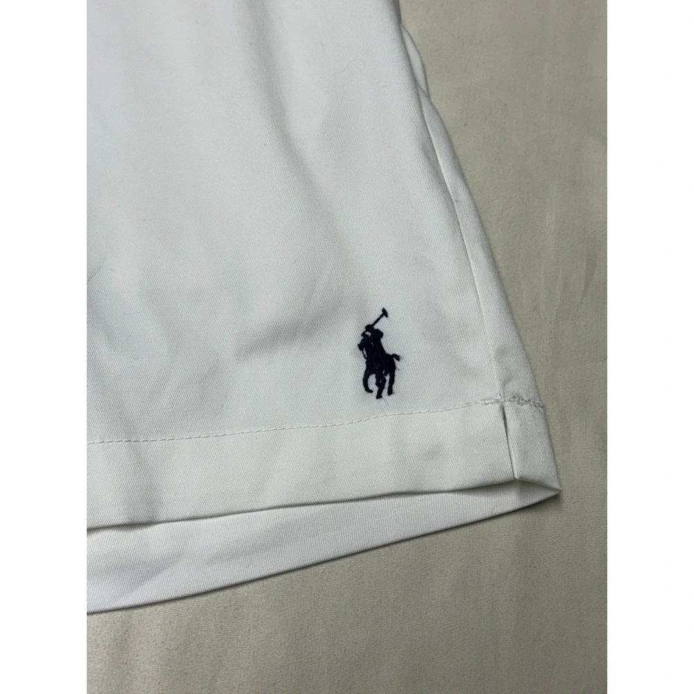 NWT Polo Ralph Lauren Mens White Performance Golf Shorts Size 34X6 Stretch